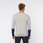 Striped Long-Sleeve Shirt // Light Grey Stripe (S)