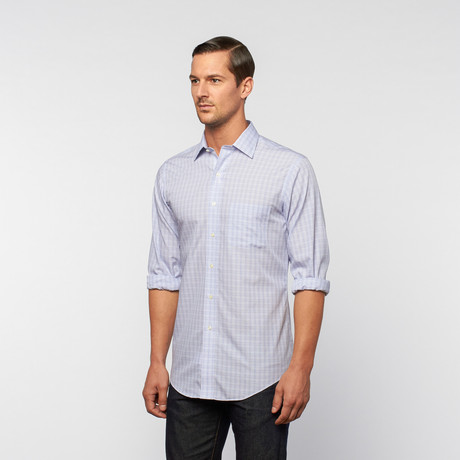 Poplin Button-Down // Light Blue + Red Stripe (US: 15.5R)