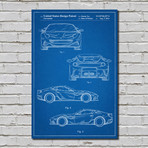 Patent Prints // Ferrari F12 (Blueprint)