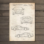 Patent Prints // Ferrari F12 (Blueprint)