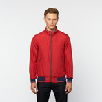 Contrast Band Windbreaker // Red (Euro: 52)