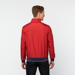 Contrast Band Windbreaker // Red (Euro: 52)