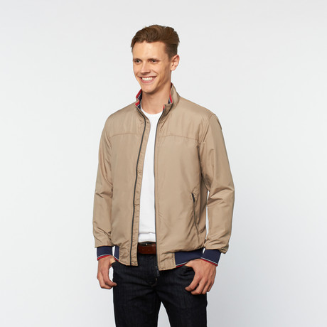 Contrast Band Windbreaker // Beige (Euro: 46)