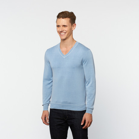 V-Neck Sweater // Sky (S)