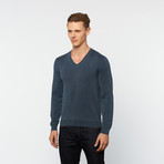 V-Neck Sweater // Blue (S)