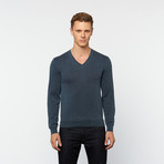 V-Neck Sweater // Blue (S)