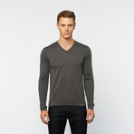 V-Neck Sweater // Grey (2XL)