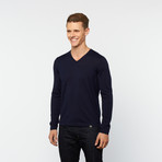 V-Neck Sweater // Navy (M)