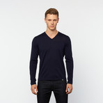 V-Neck Sweater // Navy (M)