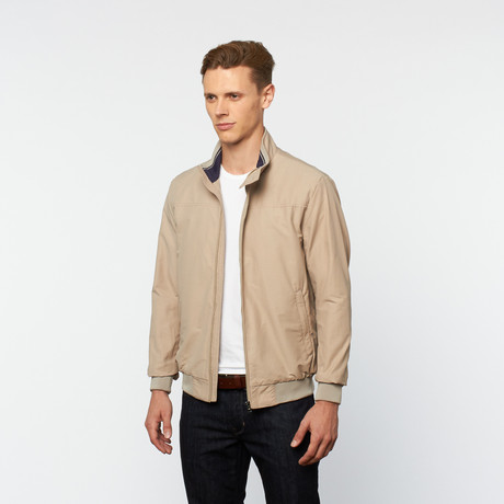 Snap Collar Performance Jacket // Beige (Euro: 46)