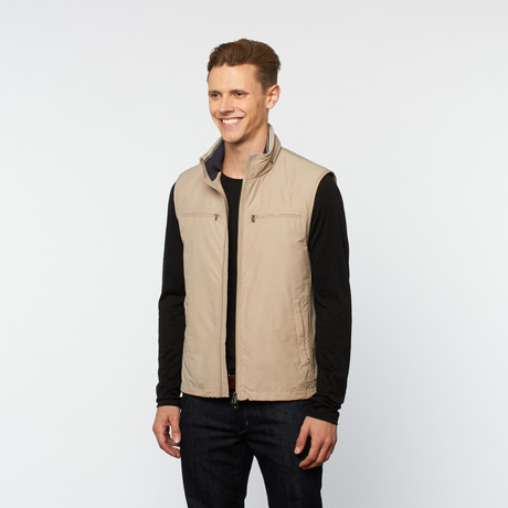 Convertible Hood Vest // Beige (Euro: 46)