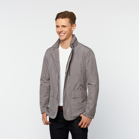 GEOX // Round Hem Performance Jacket // Grey (Euro: 46)