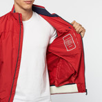 Contrast Band Windbreaker // Red (Euro: 52)