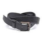 Valentino Leather Belt // Black (40" Waist)