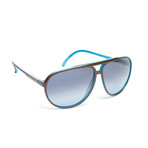 Smooth Sunglasses // Brown + Blue Fade Lens