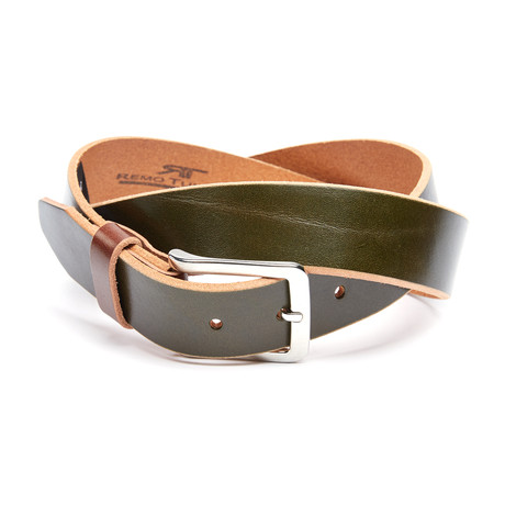 Oscar Leather Belt // Green (30" Waist)