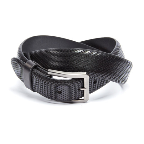 Bruno Leather Belt // Black (30)