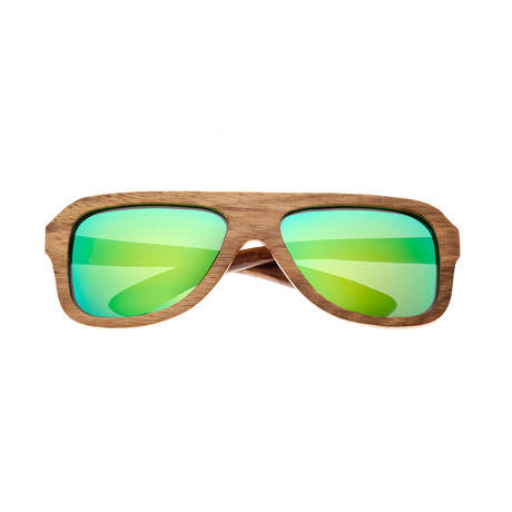 Siesta Sunglasses (Bamboo Frame // Red Lens)