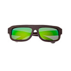 Daytona Sunglasses (Bamboo Frame // Blue Lens)