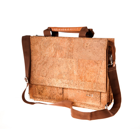 Earth Cork // Tondela Briefcase // Khaki-Tan