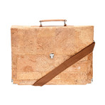 Earth Cork // Faro Briefcase // Khaki-Tan