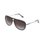 Thick Aviator Sunglasses // Dark Brown