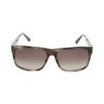 Ferragamo // Square Sunglasses // Wood Brown