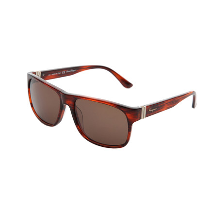 Ferragamo // Square Sunglasses // Cardinal Red