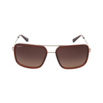 Bridged Aviator Sunglasses // Wine Red