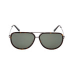 Ferragamo // Bridged Aviator Sunglasses // Brown