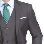 Torino Slim Fit 3-Piece Suit // Charcoal (US: 38S)