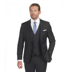 Couture Slim Fit 3-Piece Wool Suit // Black (US: 40L)