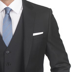Couture Slim Fit 3-Piece Wool Suit // Black (US: 40L)