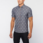 Kennington // Anchor Button Up // Navy (S)