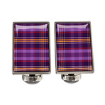 Purple Plaid Cufflink