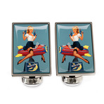 Moon Rocket Cufflink