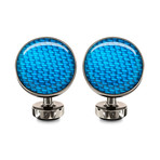 Blue Carbon Cufflink