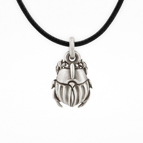 Scarab Beetle Pendant // Sterling Silver