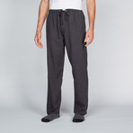 Flannel Lounge Pant // Black + Grey Stripe (M)