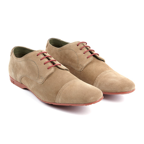 Piano Suede Cap-Toe Oxford // Taupe (Euro: 41)