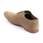 Piano Suede Cap-Toe Oxford // Taupe (Euro: 45)