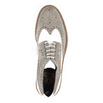 Woburn Suede Wingtip Brogue // White + Grey (Euro: 42)