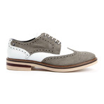 Woburn Suede Wingtip Brogue // White + Grey (Euro: 42)