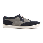 Base London // Anglo Suede Sneaker // Navy + Grey (Euro: 41)