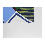 Visage de Femme sur Fond Raye