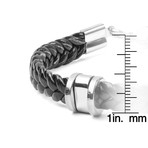 Stainless Steel + Braided Rubber Bracelet