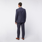 Notch Lapel Plaid Suit // Denim Blue Shadow (US: 42L)