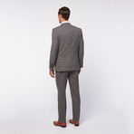 Peak Lapel Checkered Suit // Medium Gray (US: 40L)