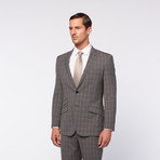 Peak Lapel Checkered Suit // Medium Gray (US: 40L)