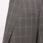 Peak Lapel Checkered Suit // Medium Gray (US: 38R)